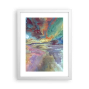 Plakát v bílém rámu - Dvě nebe - 30x40 cm