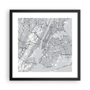 Plakát v černém rámu - Anatomie metropole - 40x40 cm