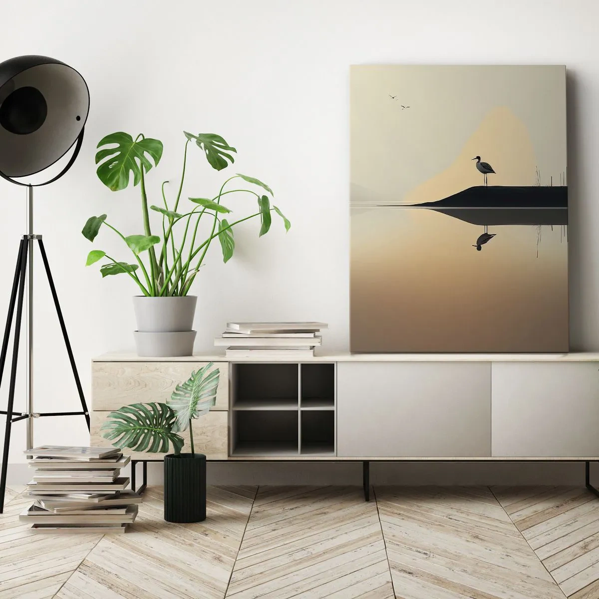 Obraz na plátně - Pán na jezeře - 50x70 cm