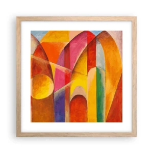 Plakát v rámu světlý dub - Katedrála slunce - 40x40 cm