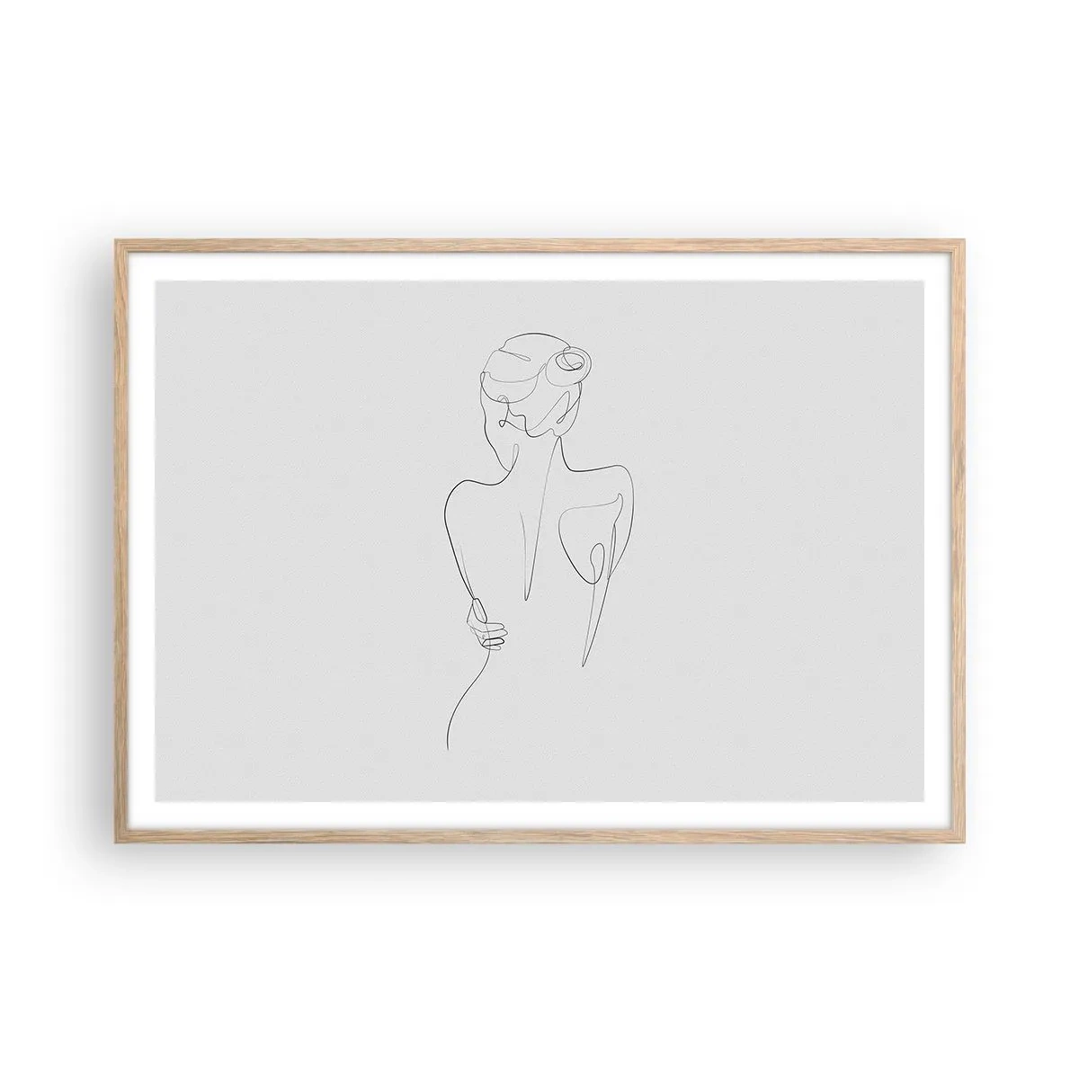 Plakát v rámu světlý dub - Hudba těla - 100x70 cm