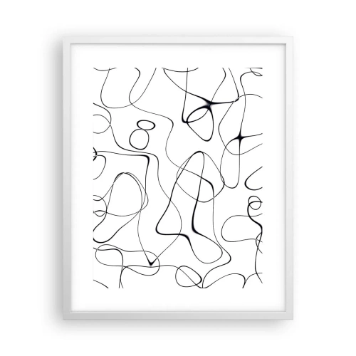 Plakát v bílém rámu - Cesty života, zákruty osudu - 40x50 cm