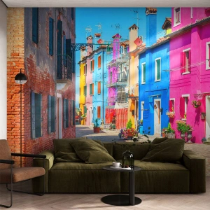 Fototapeta Samolepicí Deluxe Sticker - Městečko „Pod papoušky“ - Město, Itálie, Architektura - 250x175 cm