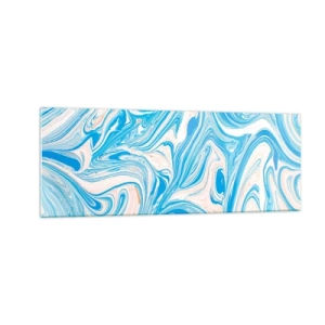 Obraz na skle - Cákance v tyrkysu - 140x50 cm