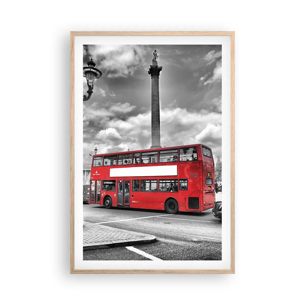 Plakát v rámu světlý dub - Skutečné krevní řečiště města - 61x91 cm