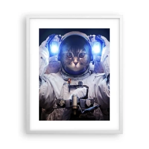 Plakát v bílém rámu - Houston, máte problém - 40x50 cm