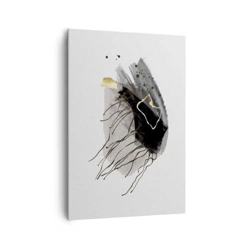 Obraz na plátně - V černé a zlaté - 70x100 cm