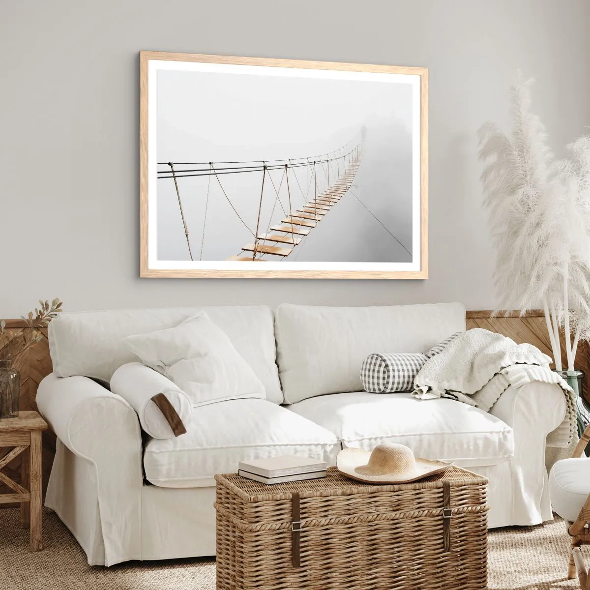 Plakát v rámu světlý dub - Kam vás zavede? - 70x50 cm