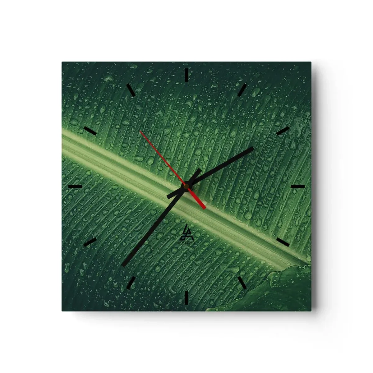 Nástěnné hodiny - Struktura zelené - 40x40 cm