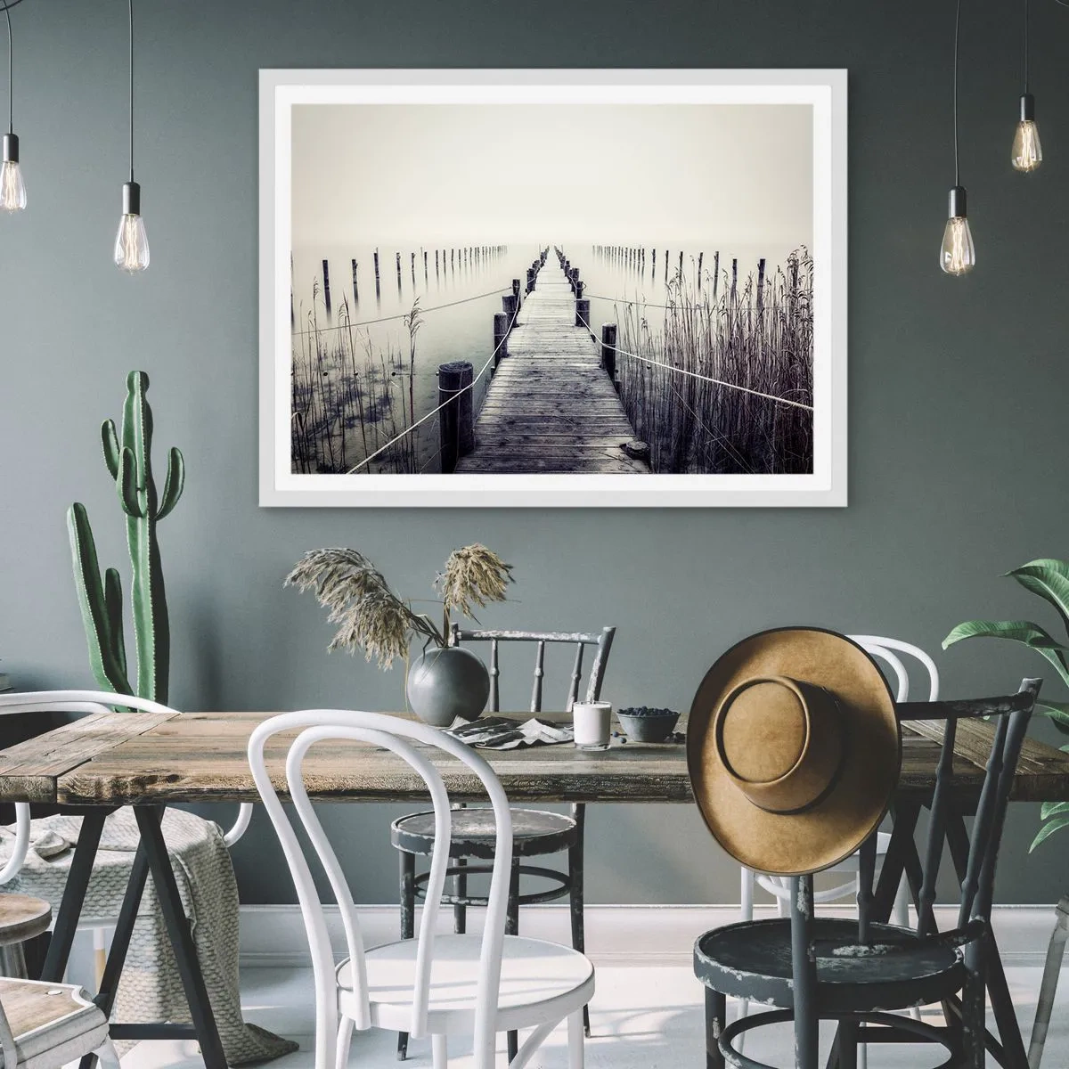 Plakát v bílém rámu - Ponoř se do klidu - 100x70 cm