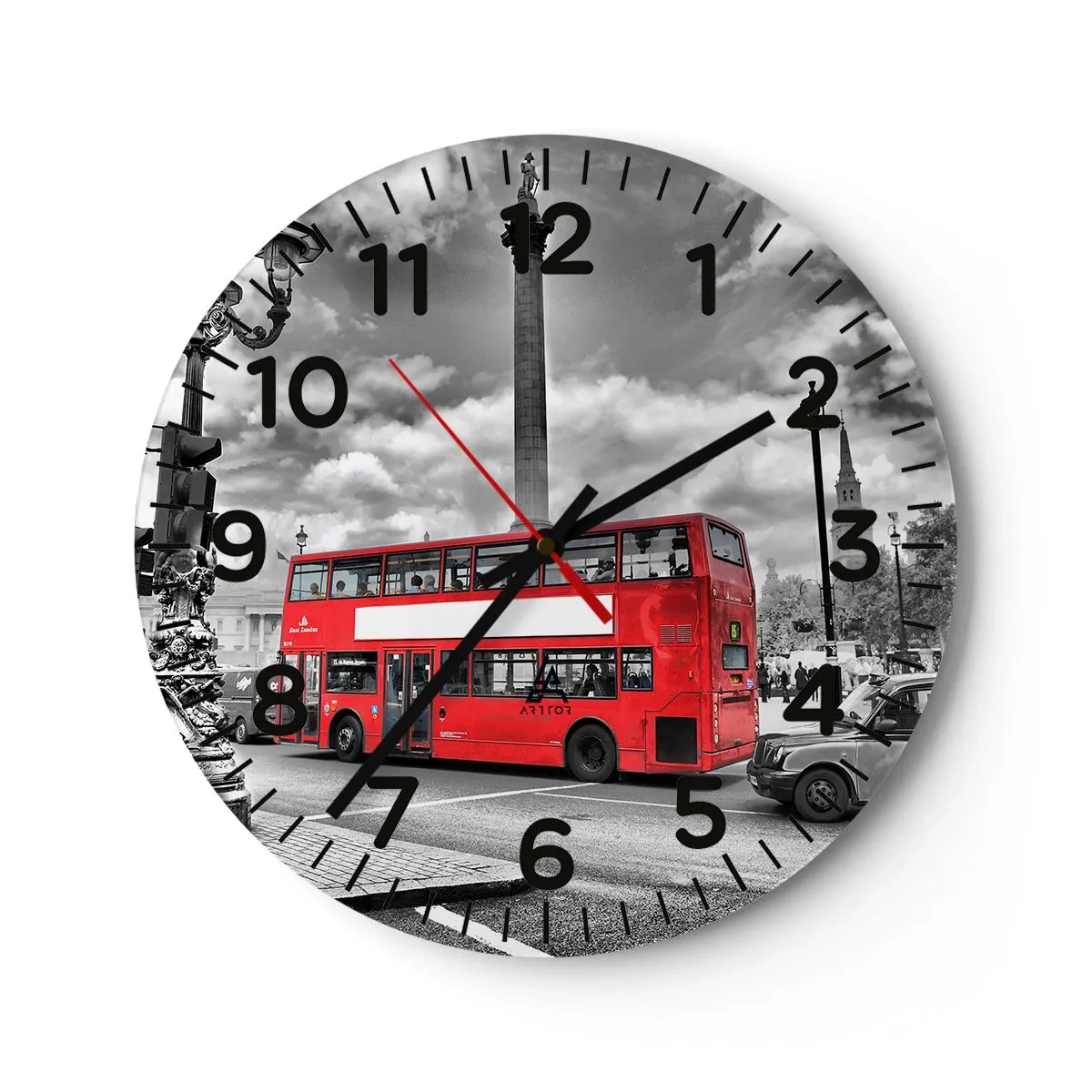 Nástěnné hodiny - Skutečné krevní řečiště města - 40x40 cm