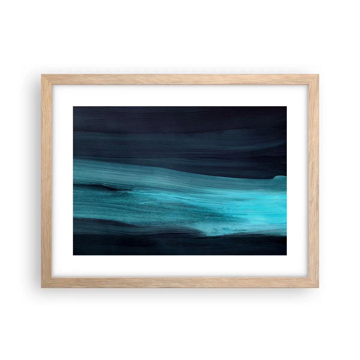 Plakát v rámu světlý dub - Pluj s proudem - 40x30 cm