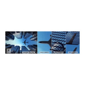 Vzor Fototapety Premium Sand - Pohled ze skleněné rokle - Architektura, Letadlo, Město - 100x30 cm