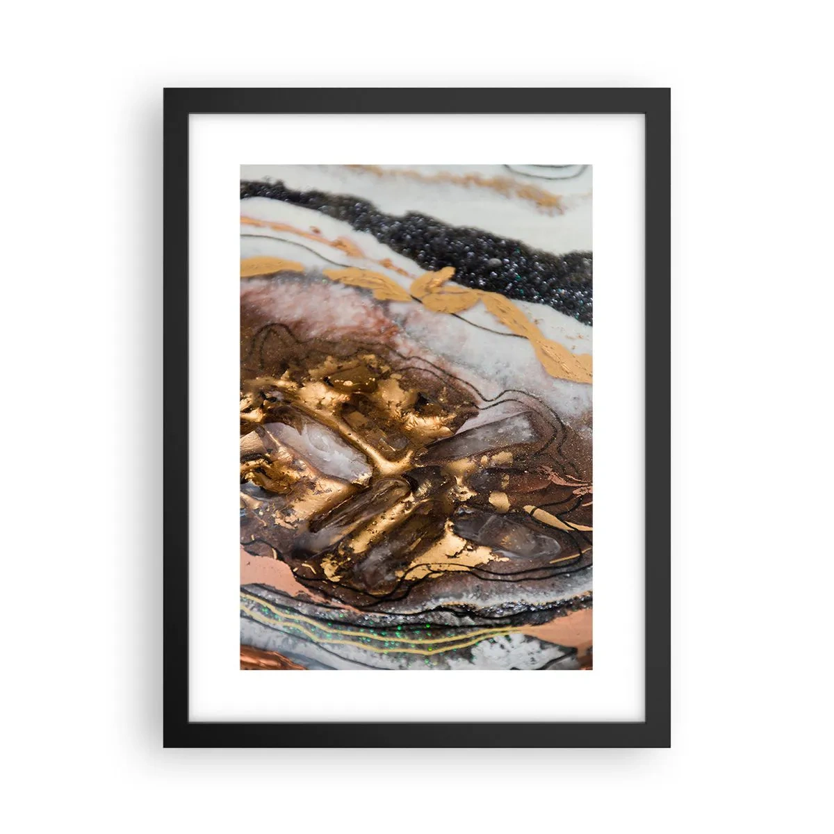 Plakát v černém rámu - Prvek země - 30x40 cm