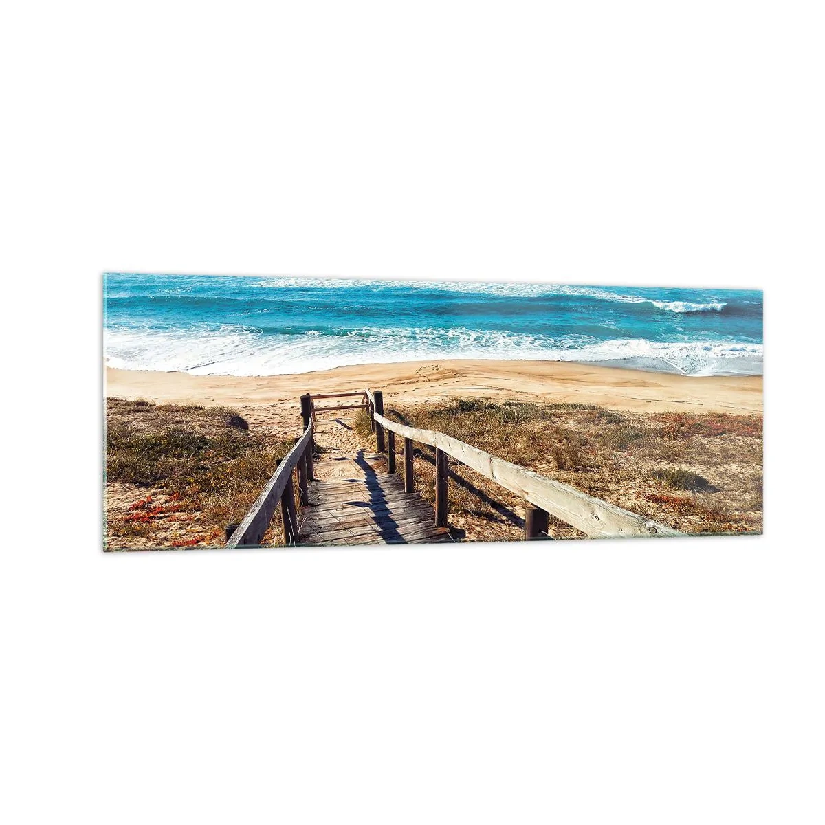 Obraz na skle - Běž! - 140x50 cm