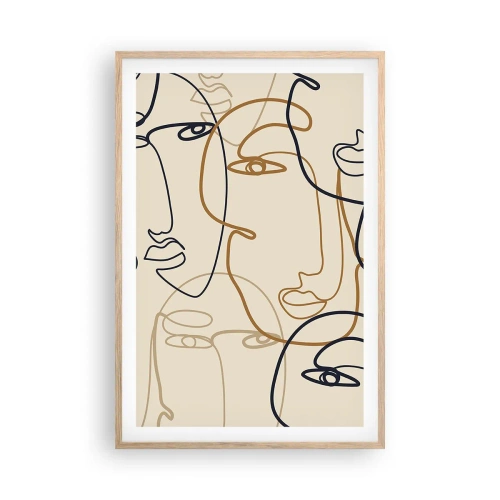 Plakát v rámu světlý dub - Portrét znásobený - 61x91 cm