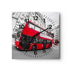 Nástěnné hodiny - Londýn tradičně - by bus - 30x30 cm