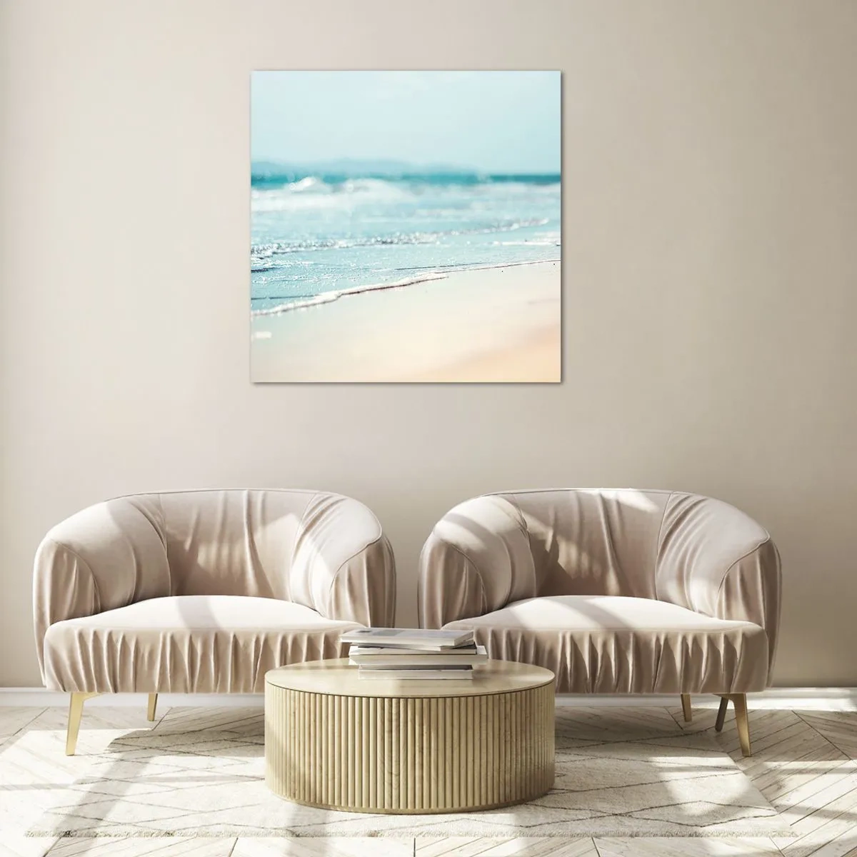 Obraz na skle - Teplo a hluk - 70x70 cm