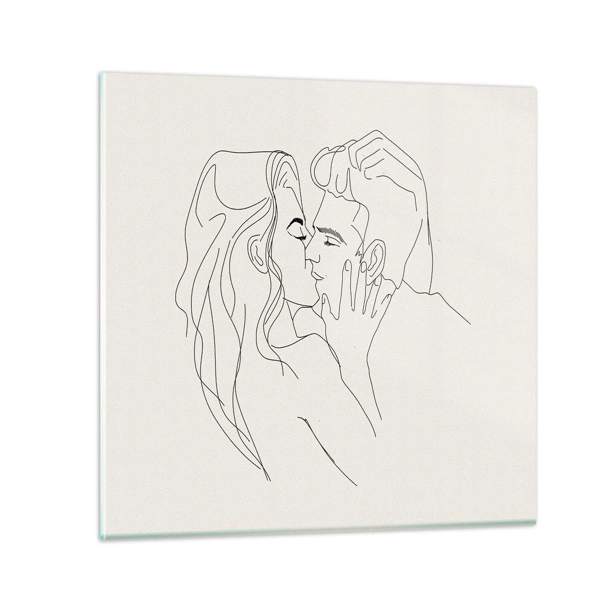 Obraz na skle - Zamotaní citem - 40x40 cm