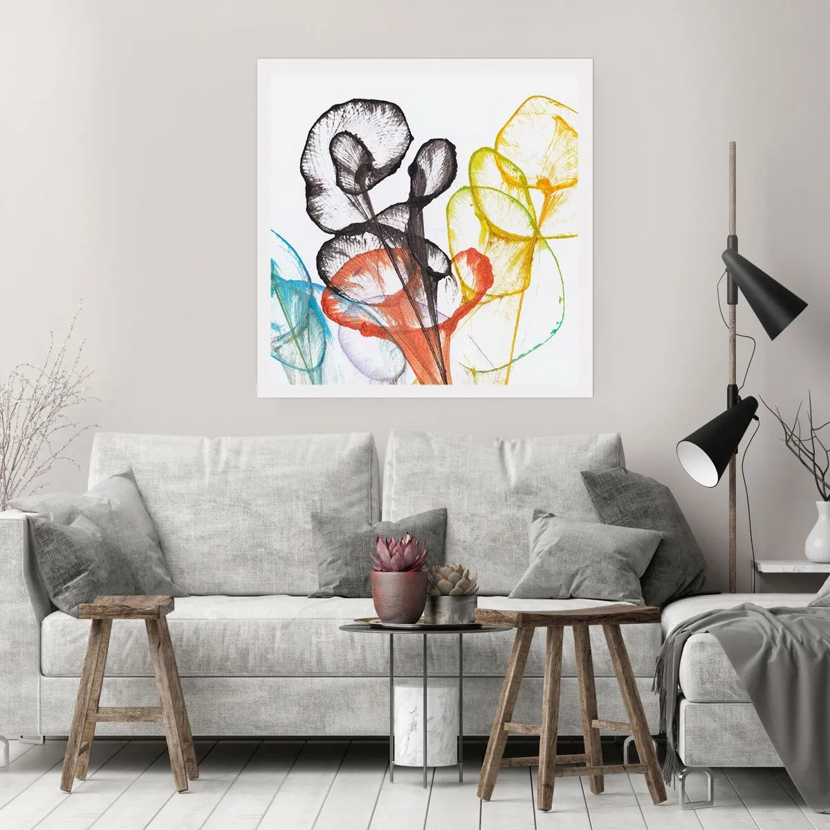 Plakát - Květiny s duší - 60x60 cm