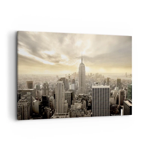 Obraz na plátně - New York utkaný z šedi - 100x70 cm