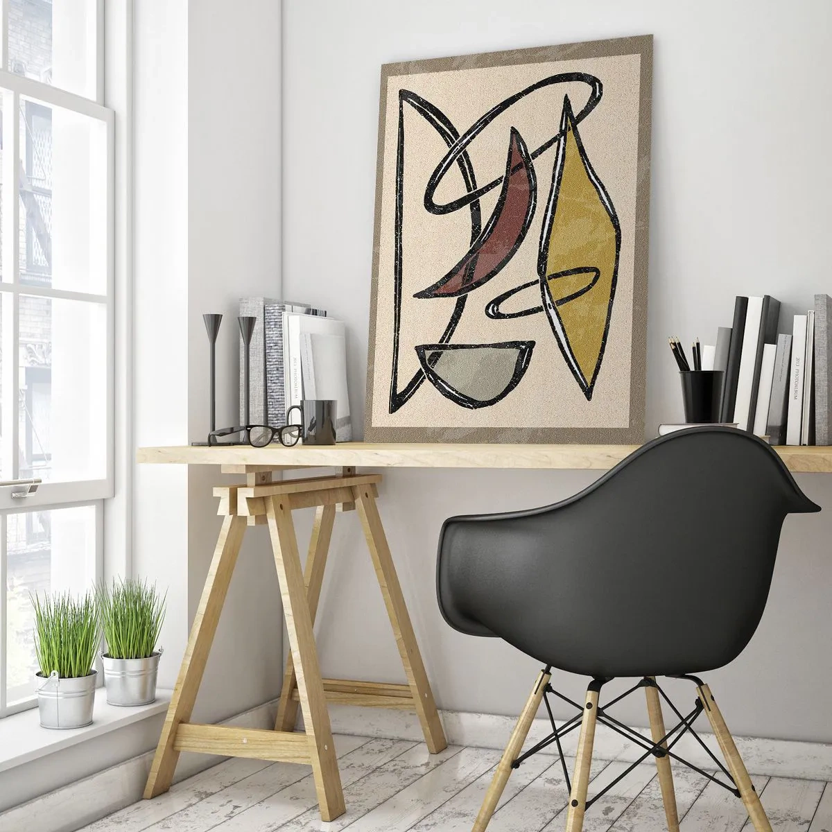 Obraz na skle - Svisle a vodorovně - 50x70 cm