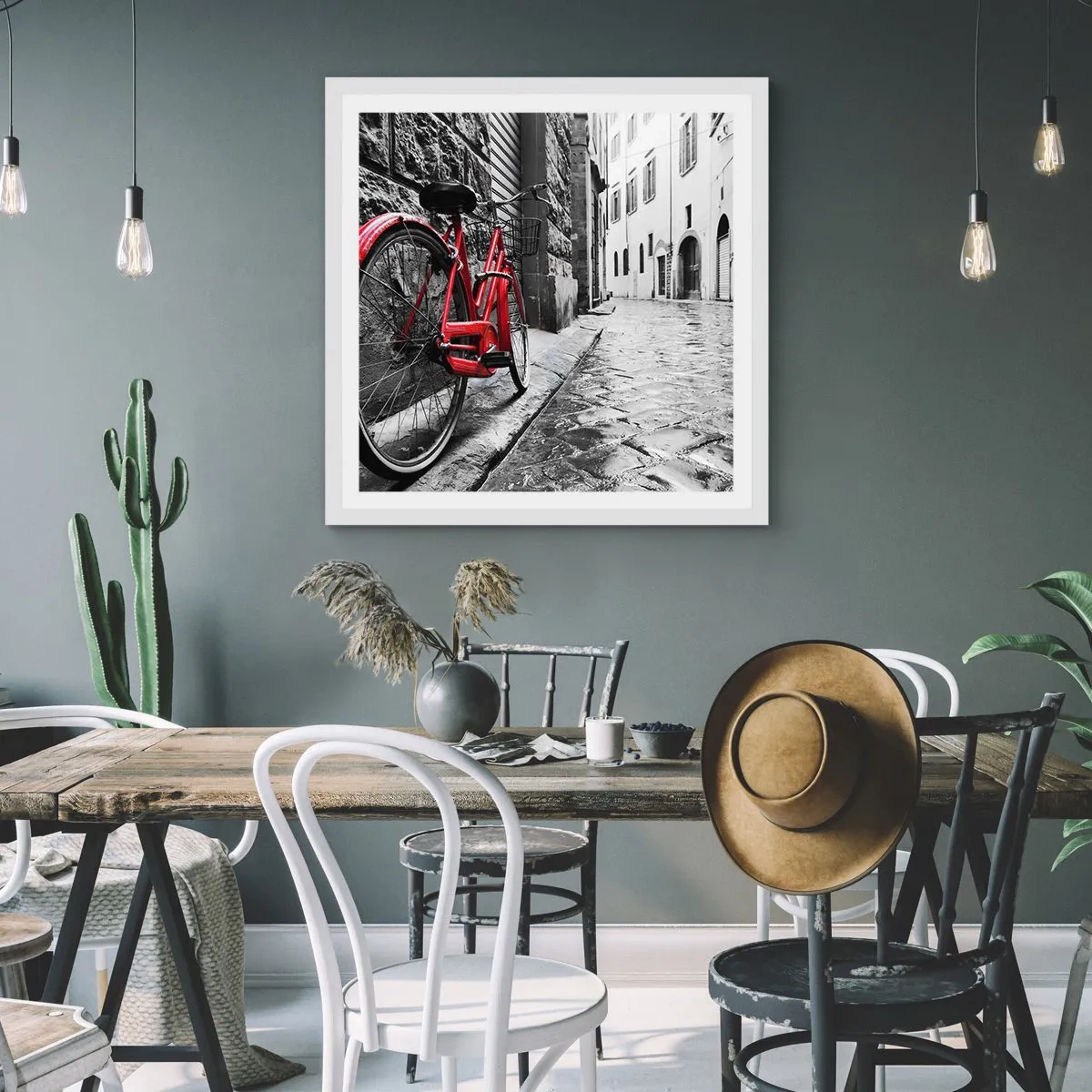 Plakát v bílém rámu - Skutečná krása nestárne - 30x30 cm