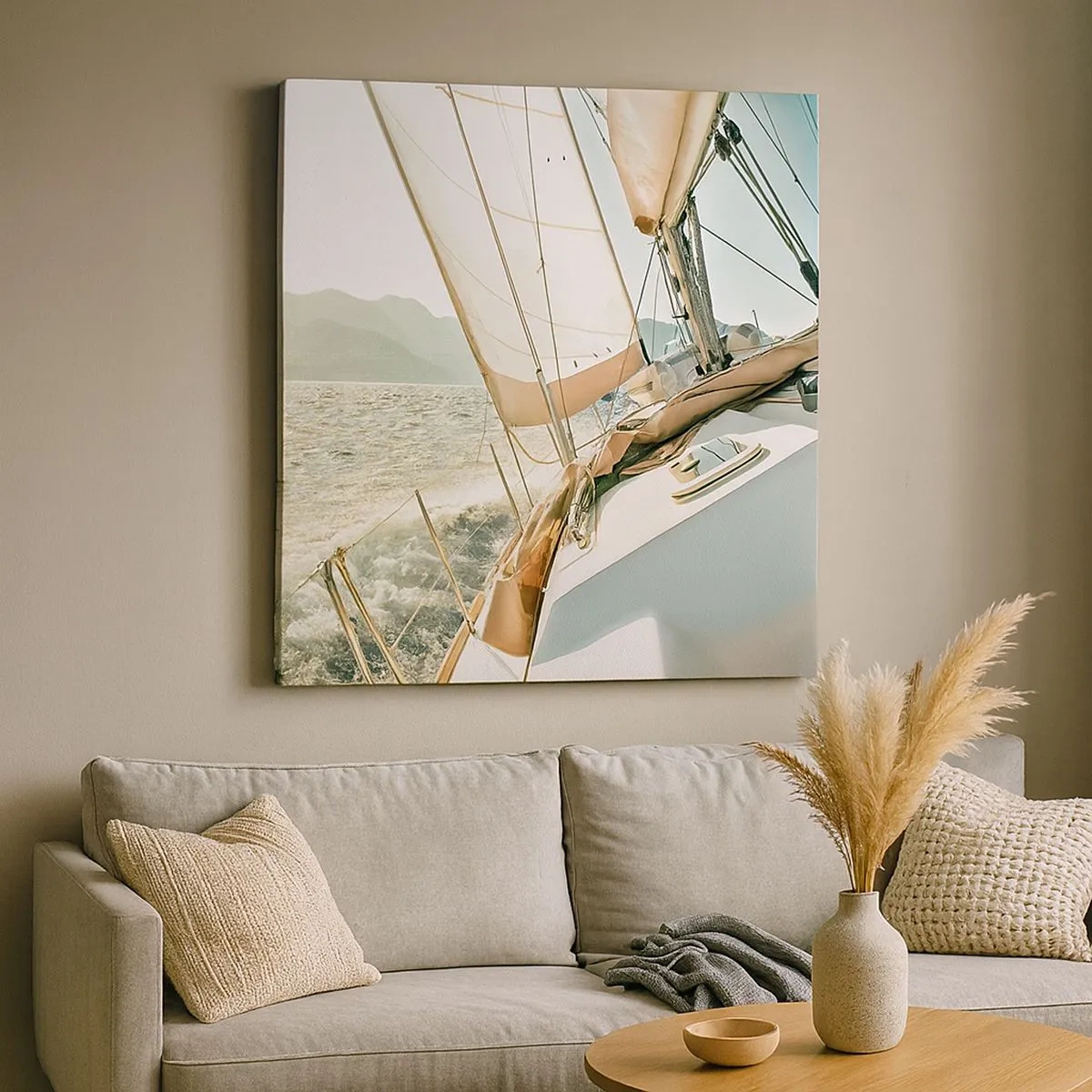 Obraz na plátně - Pod plnými plachtami - 30x30 cm