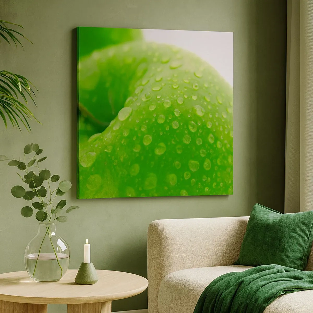 Obraz na plátně - Zelená studená svěžest - 30x30 cm
