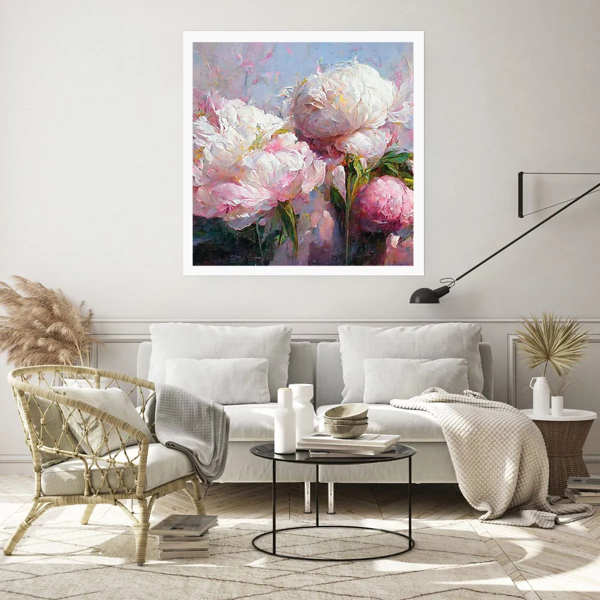 Plakát - Kytice překypující životem - 60x60 cm