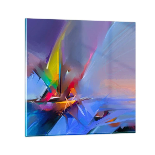 Obraz na skle - Proletěla jako pták - 50x50 cm