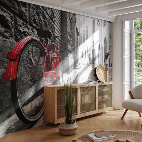 Fototapeta Samolepicí Deluxe Sticker - Skutečná krása nestárne - Město, Architektura, Jízdní kolo - 100x70 cm