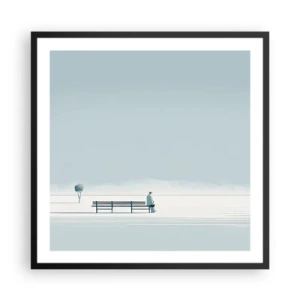 Plakát v černém rámu - Ano, čekám. - 60x60 cm