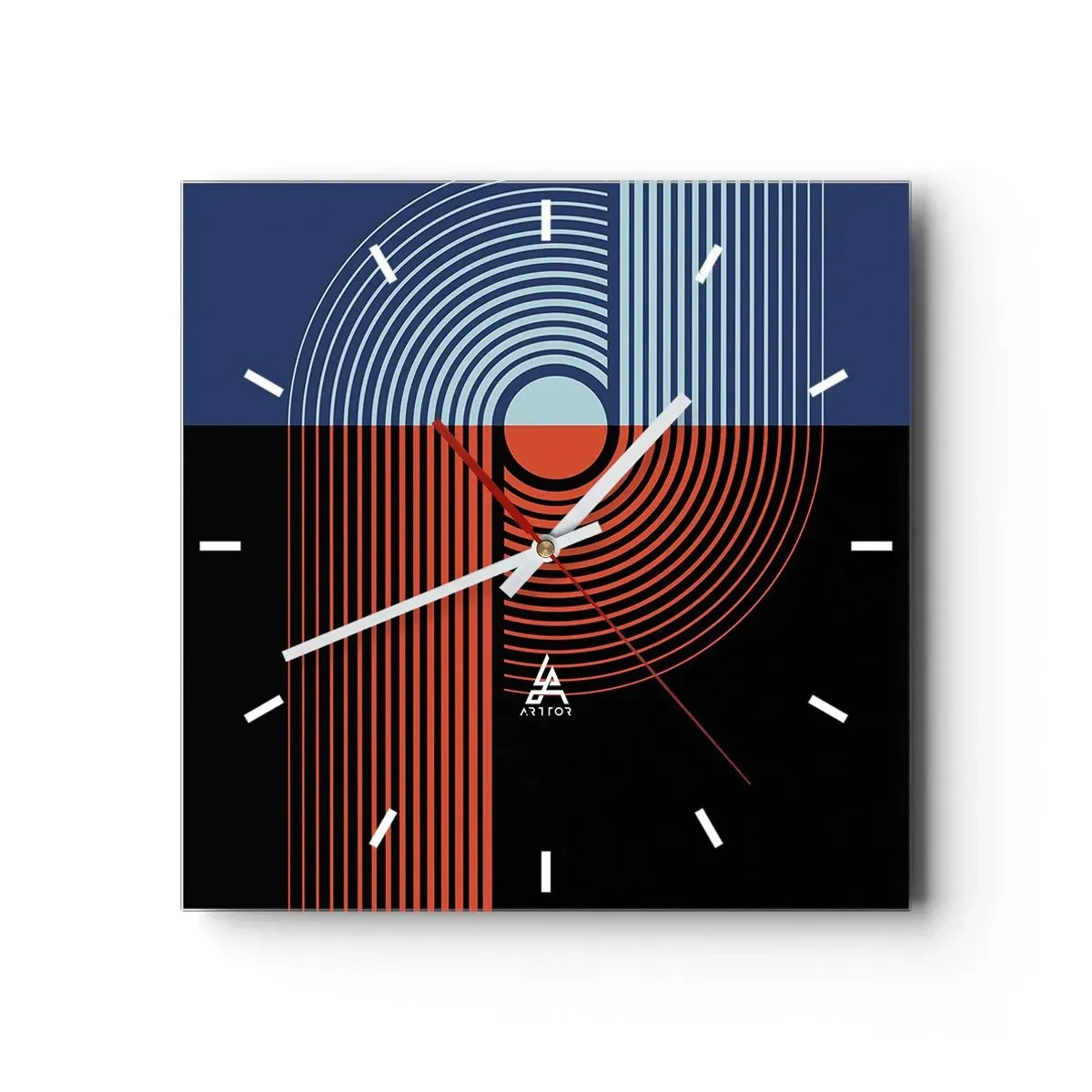 Nástěnné hodiny - V geometrickém objetí - 30x30 cm