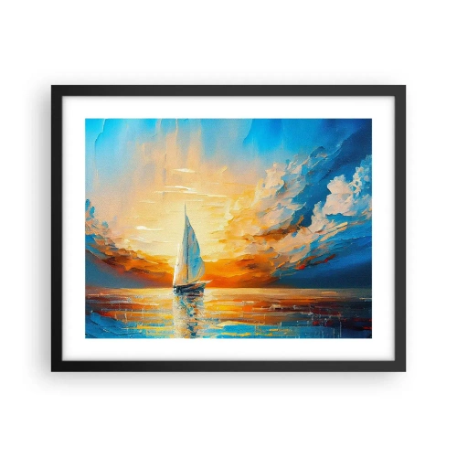 Plakát v černém rámu - Plavba ve zlatě - 50x40 cm