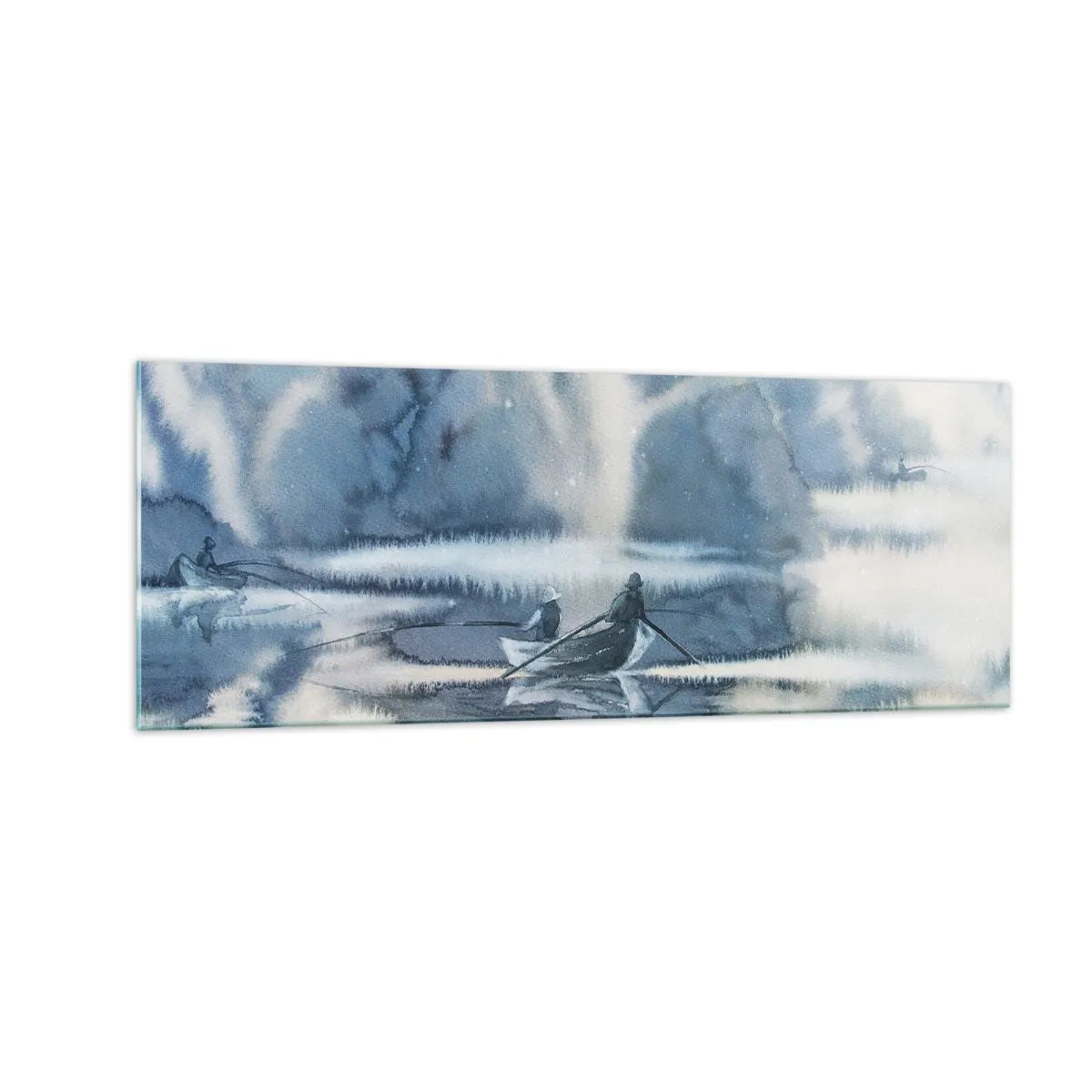 Obraz na skle - Rybáři ve svém ráji - 140x50 cm