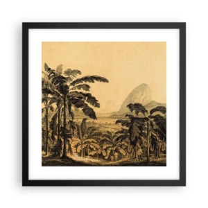 Plakát v černém rámu - V koloniálním stylu - 40x40 cm