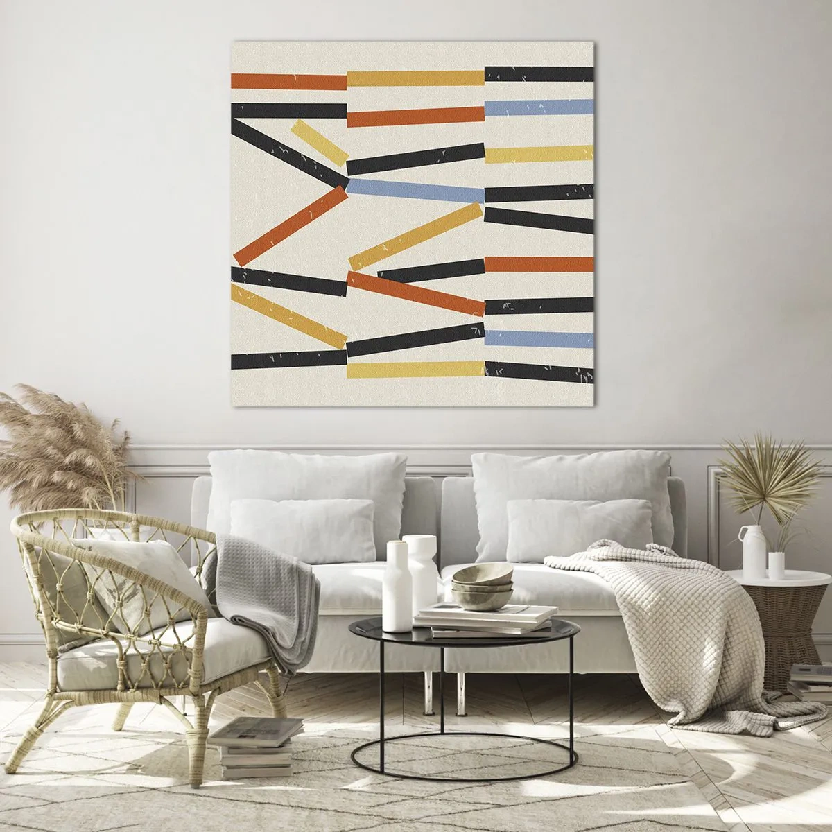 Obraz na skle - Kompozice na úrovni - 50x50 cm