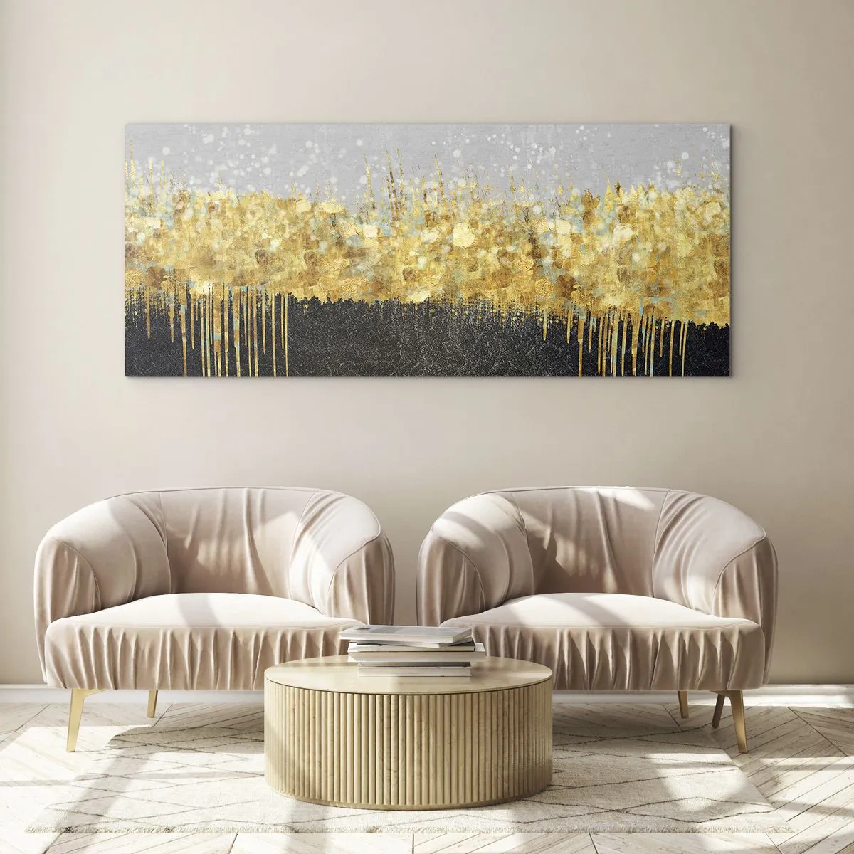 Obraz na skle - Dovnitř a vzhůru - 140x50 cm