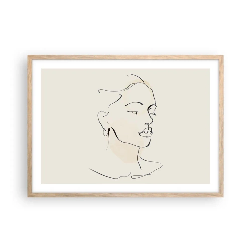 Plakát v rámu světlý dub - Výrazným tahem - 70x50 cm