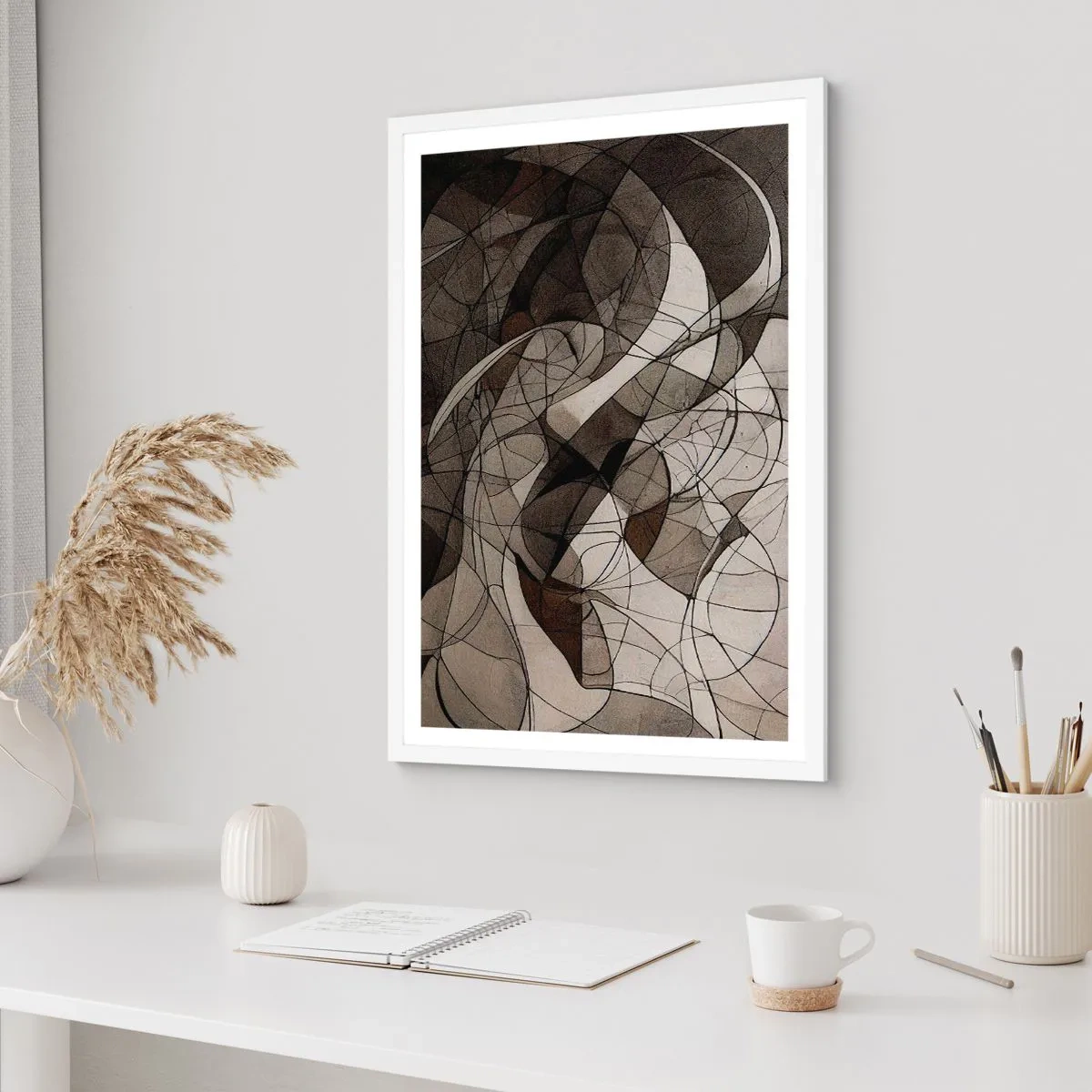 Plakát v bílém rámu - Oběh barev Země - 70x100 cm