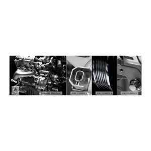 Vzor Fototapety Premium Canvas - Kovový, krásný, silný - Automobilový průmysl, Motor auta, 3D - 100x30 cm