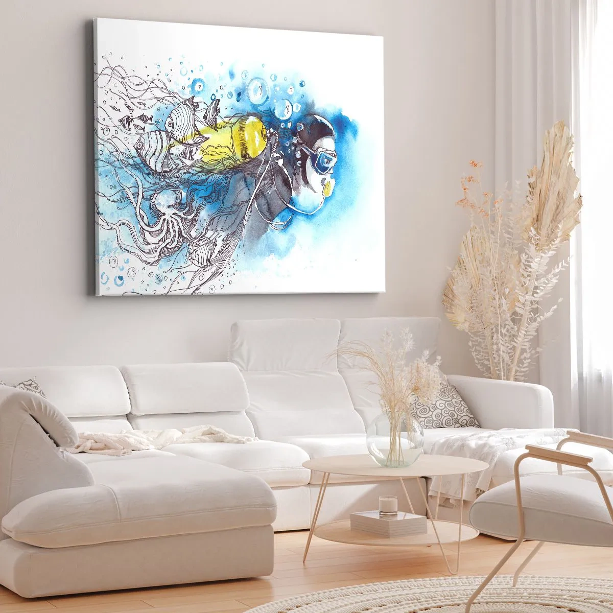 Obraz na plátně - Velká modř - 100x70 cm