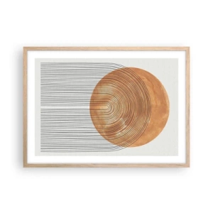 Plakát v rámu světlý dub - Slunečná kompozice - 70x50 cm