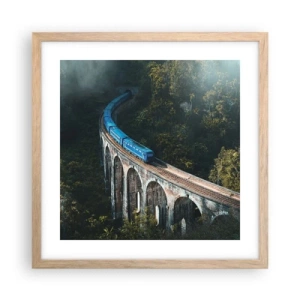 Plakát v rámu světlý dub - Přitažlivost přírody - 40x40 cm