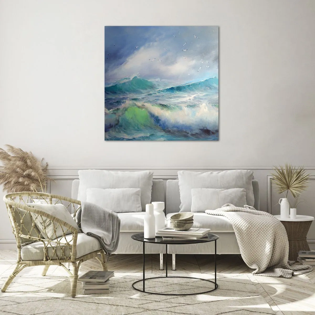 Obraz na skle - „Vichřice zavyla triumfálně…“ - 60x60 cm