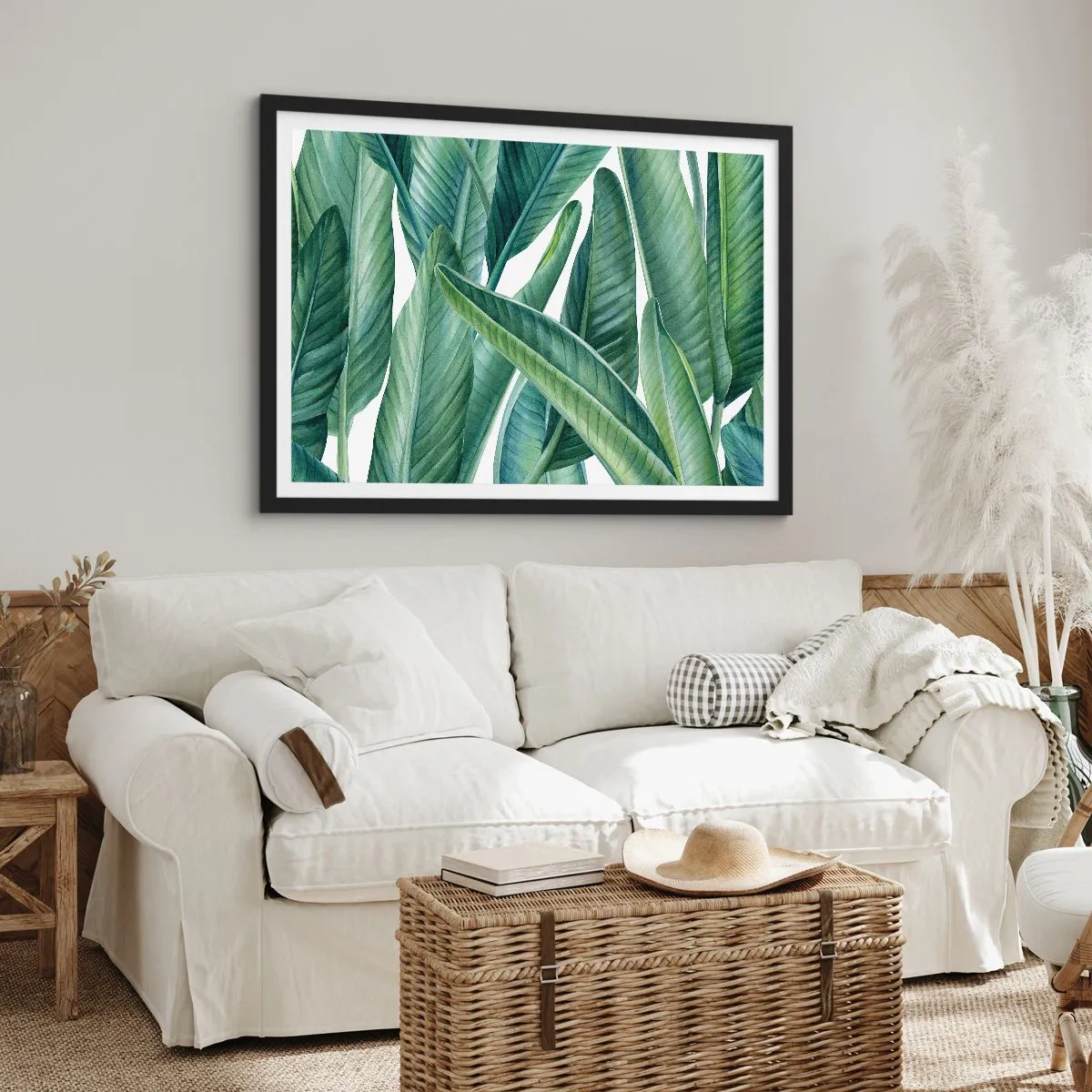 Plakát v černém rámu - Prostě zelená - 50x40 cm