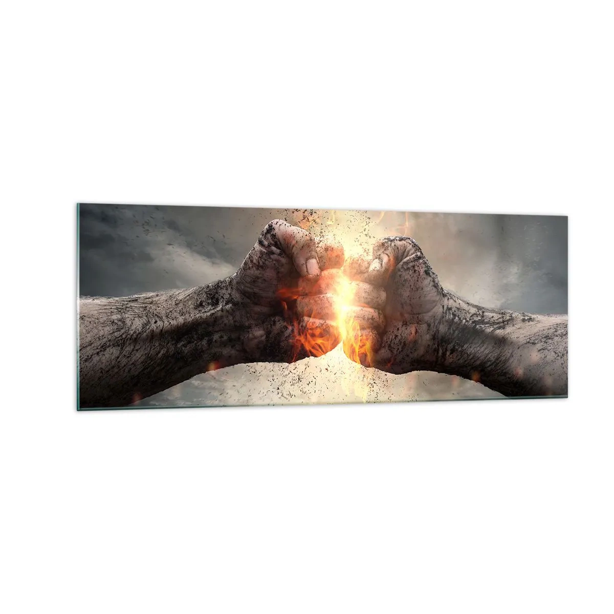 Obraz na skle - Jdi do války - 140x50 cm