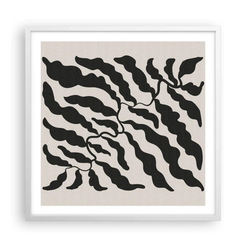 Plakát v bílém rámu - Povaha čtverce - 60x60 cm