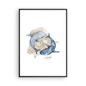 Plakát v černém rámu - Přátelství nebo láska? - 70x100 cm